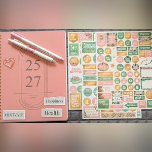 Pink Planner With Coordinating Accessories